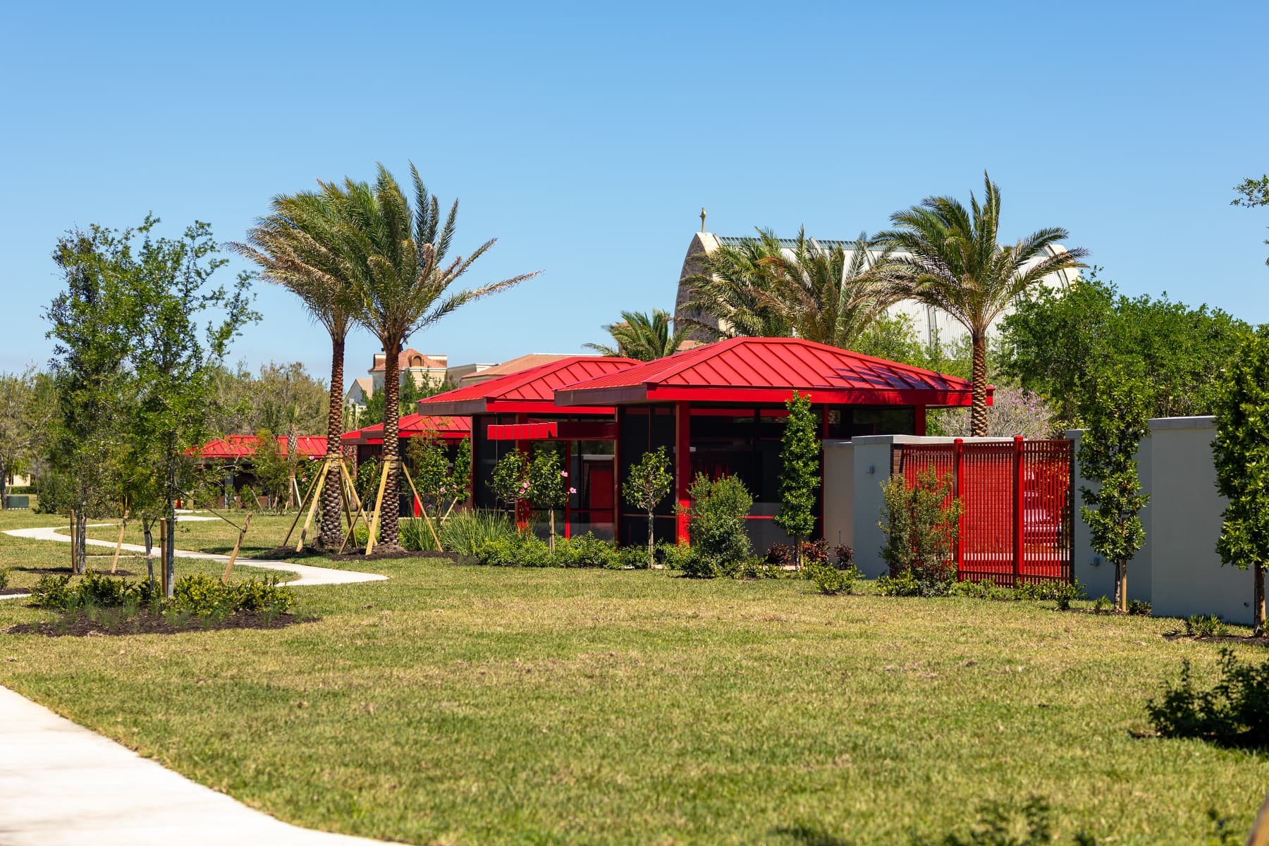 Rosary Wall at sunset